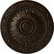 Ekena Millwork Lunel Ceiling Medallion (Fits Canopies up to 3 3/4"), Hand-Painted Bronze, 20 1/4"OD x 1 1/2"P CM20LUBZS - alternate 1